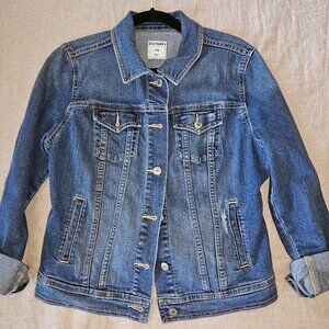 Old Navy Large Denim Jacket | Classic Medium Wash Jean Jacket